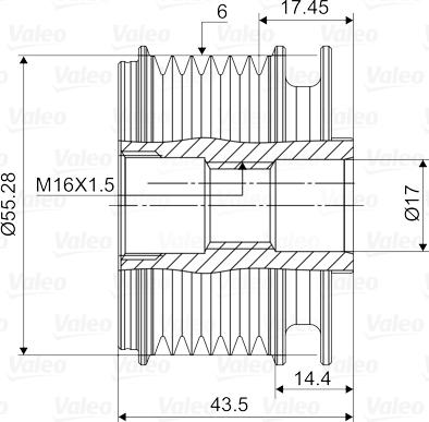 Valeo 588004 - Hihnapyörä, laturi inparts.fi