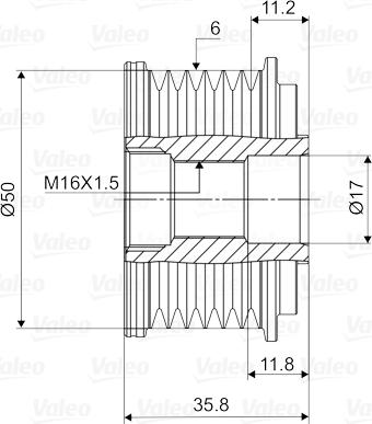 Valeo 588019 - Hihnapyörä, laturi inparts.fi