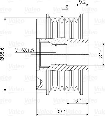 Valeo 588013 - Hihnapyörä, laturi inparts.fi