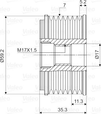 Valeo 588088 - Hihnapyörä, laturi inparts.fi