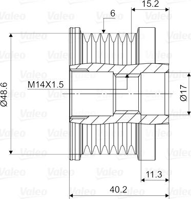 Valeo 588102 - Hihnapyörä, laturi inparts.fi