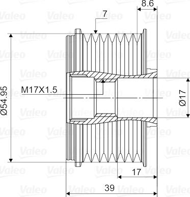 Valeo 588138 - Hihnapyörä, laturi inparts.fi