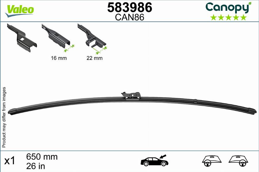 Valeo 583986 - Pyyhkijänsulka inparts.fi