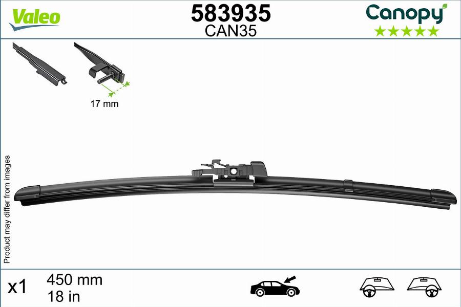 Valeo 583935 - Pyyhkijänsulka inparts.fi