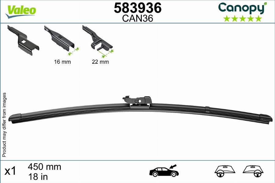 Valeo 583936 - Pyyhkijänsulka inparts.fi