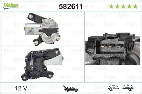 Valeo 582611 - Pyyhkijän moottori inparts.fi