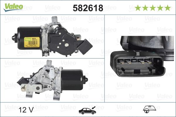 Valeo 582618 - Pyyhkijän moottori inparts.fi