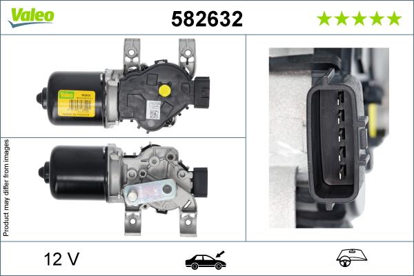 Valeo 582632 - Pyyhkijän moottori inparts.fi