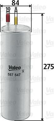 Valeo 587547 - Polttoainesuodatin inparts.fi