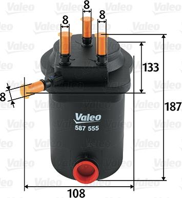 Valeo 587555 - Polttoainesuodatin inparts.fi