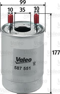 Valeo 587551 - Polttoainesuodatin inparts.fi