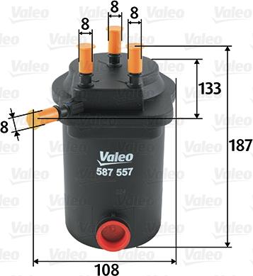 Valeo 587557 - Polttoainesuodatin inparts.fi