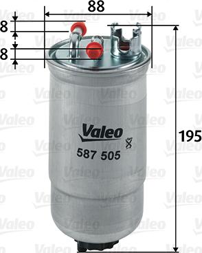 Valeo 587505 - Polttoainesuodatin inparts.fi
