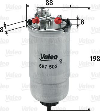 Valeo 587502 - Polttoainesuodatin inparts.fi