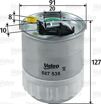 Valeo 587535 - Polttoainesuodatin inparts.fi