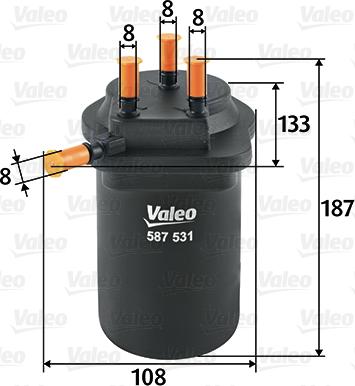 Valeo 587531 - Polttoainesuodatin inparts.fi