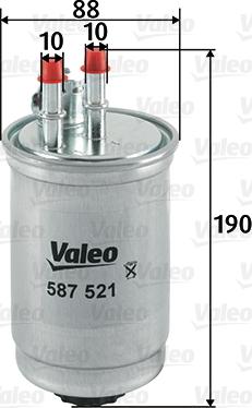 Valeo 587521 - Polttoainesuodatin inparts.fi