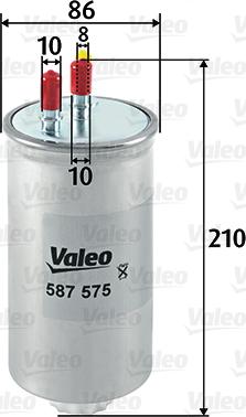 Valeo 587575 - Polttoainesuodatin inparts.fi