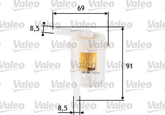 Valeo 587048 - Polttoainesuodatin inparts.fi