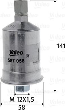Valeo 587056 - Polttoainesuodatin inparts.fi