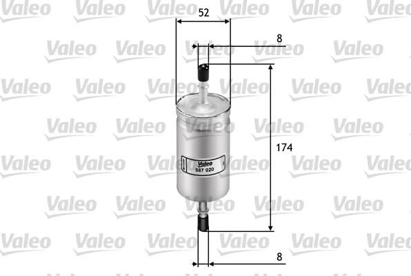 Valeo 587020 - Polttoainesuodatin inparts.fi