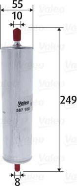 Valeo 587100 - Polttoainesuodatin inparts.fi