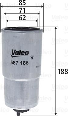 Valeo 587186 - Polttoainesuodatin inparts.fi