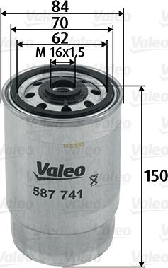 Valeo 587741 - Polttoainesuodatin inparts.fi