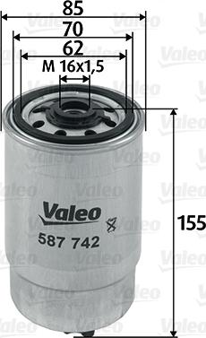 Valeo 587742 - Polttoainesuodatin inparts.fi