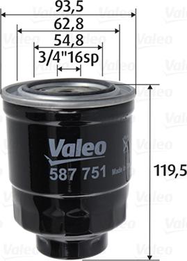 Valeo 587751 - Polttoainesuodatin inparts.fi