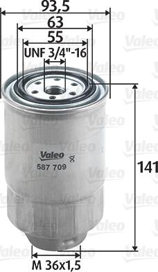 Valeo 587709 - Polttoainesuodatin inparts.fi