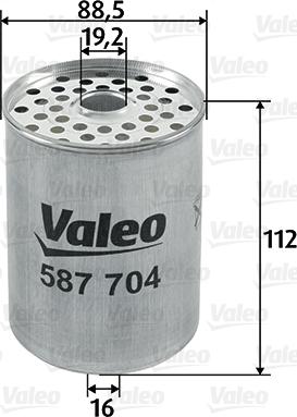 Valeo 587704 - Polttoainesuodatin inparts.fi