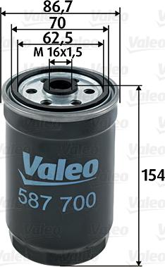 Valeo 587700 - Polttoainesuodatin inparts.fi