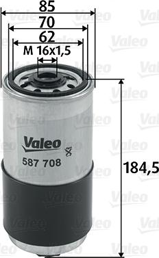 Valeo 587708 - Polttoainesuodatin inparts.fi