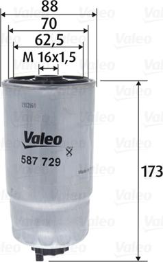 Valeo 587729 - Polttoainesuodatin inparts.fi