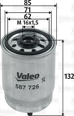 Valeo 587726 - Polttoainesuodatin inparts.fi