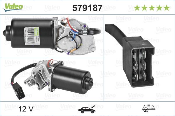 Valeo 579187 - Pyyhkijän moottori inparts.fi