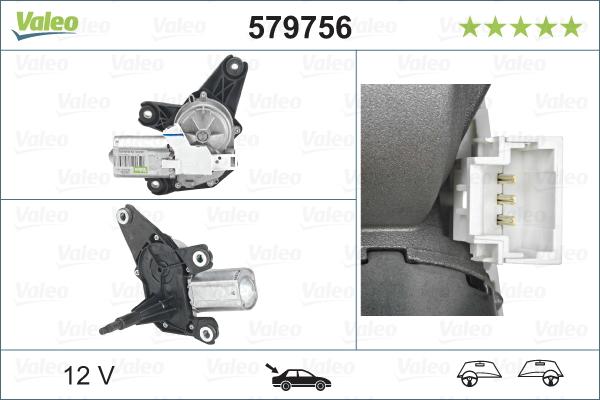 Valeo 579756 - Pyyhkijän moottori inparts.fi