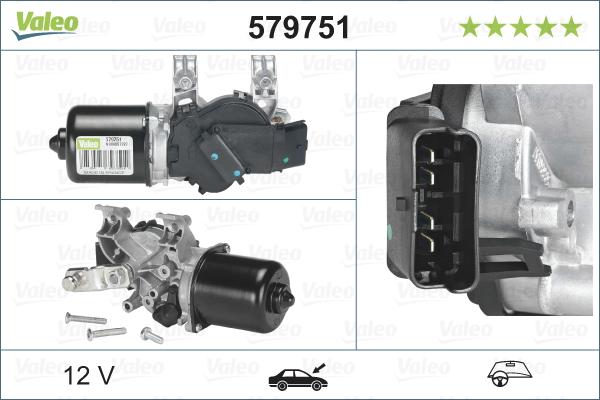 Valeo 579751 - Pyyhkijän moottori inparts.fi