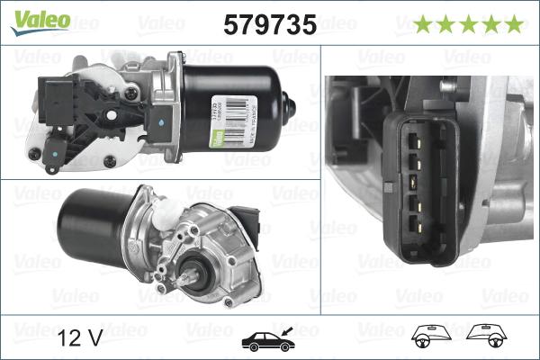 Valeo 579735 - Pyyhkijän moottori inparts.fi