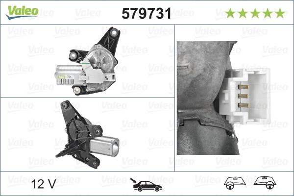 Valeo 579731 - Pyyhkijän moottori inparts.fi