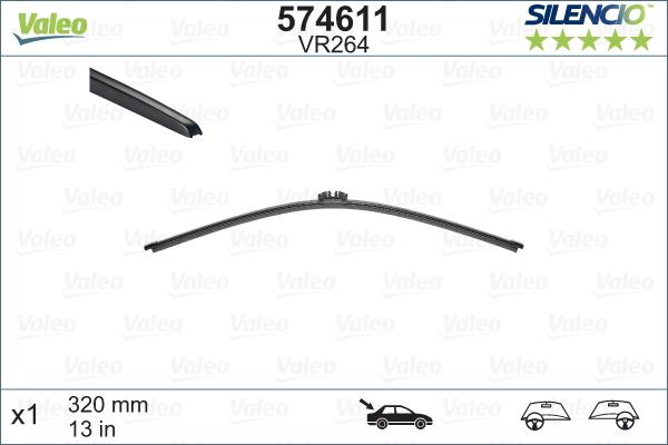 Valeo 574611 - Pyyhkijänsulka inparts.fi