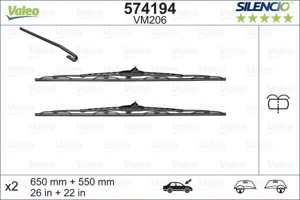 Valeo 574194 - Pyyhkijänsulka inparts.fi