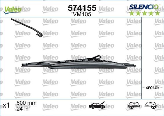 Valeo 574155 - Pyyhkijänsulka inparts.fi