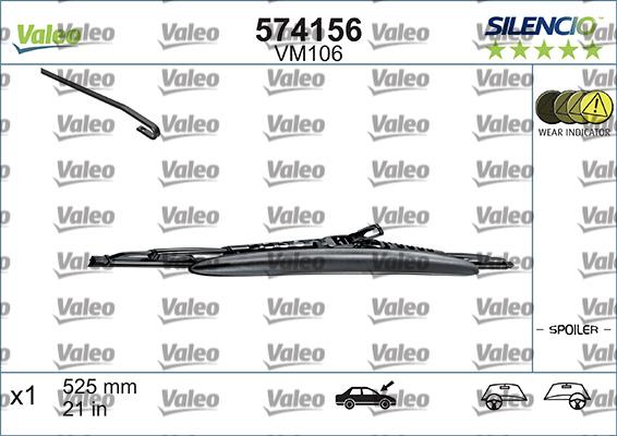 Valeo 574156 - Pyyhkijänsulka inparts.fi