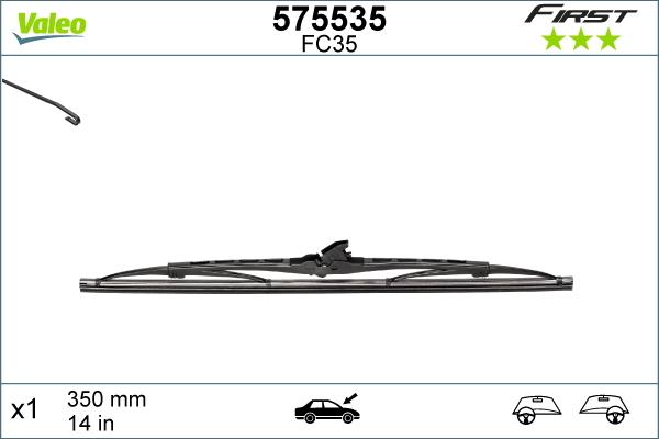 Valeo 575535 - Pyyhkijänsulka inparts.fi