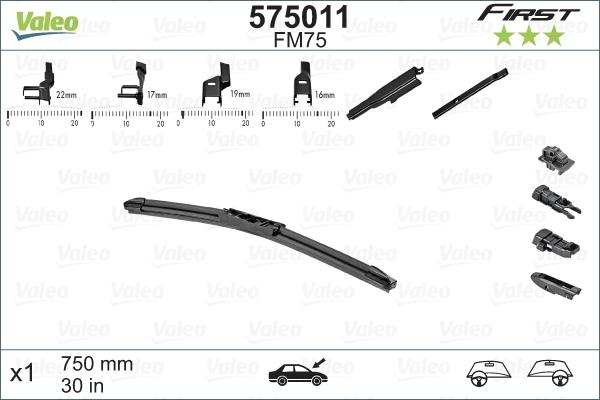 Valeo 575011 - Pyyhkijänsulka inparts.fi