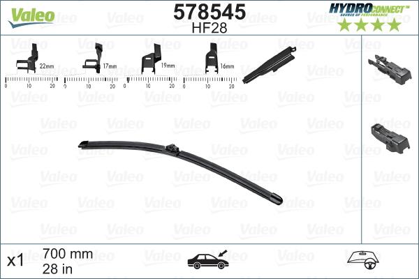 Valeo 578545 - Pyyhkijänsulka inparts.fi