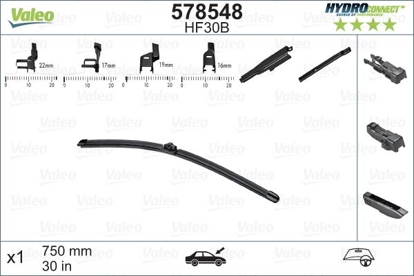 Valeo 578548 - Pyyhkijänsulka inparts.fi