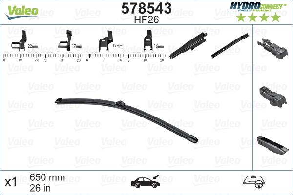 Valeo 578543 - Pyyhkijänsulka inparts.fi